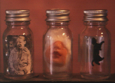 'Charm Bottles' from Weird Wimmin exhibition at Alloa Tower
